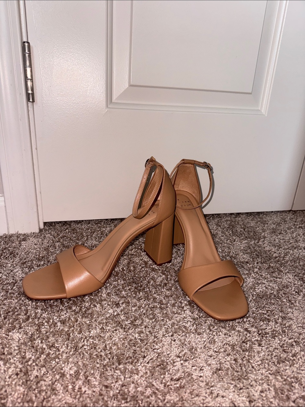 Tan Block Heels